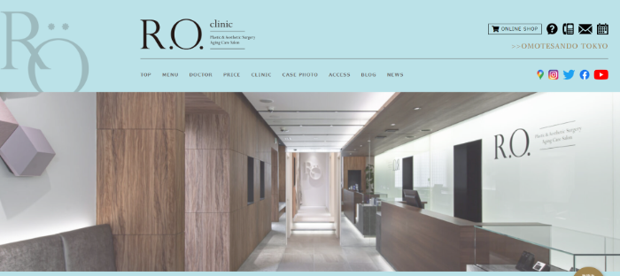 R.O.CLINIC公式HPキャプチャ
